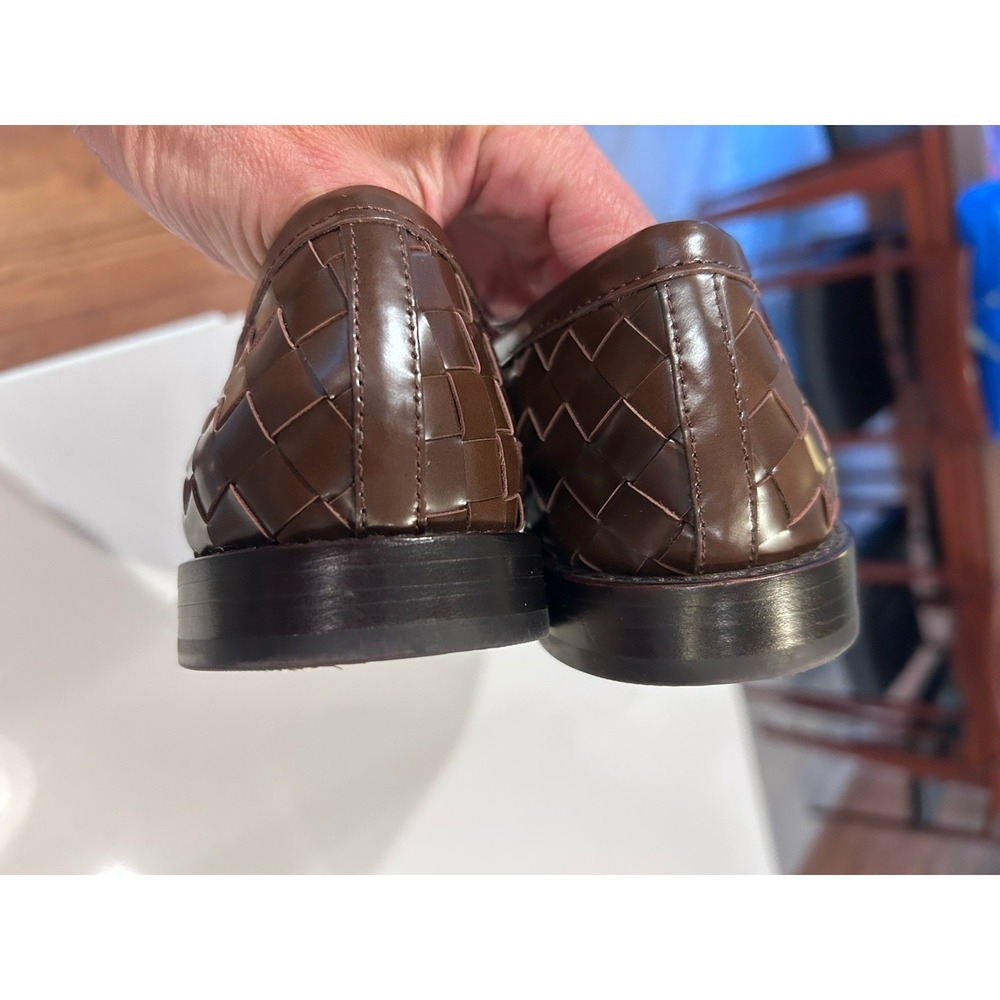 Loeffler Randall Rachel Espresso Brown Woven Leather Loafer Size 7 Heritage - Picture 14 of 14